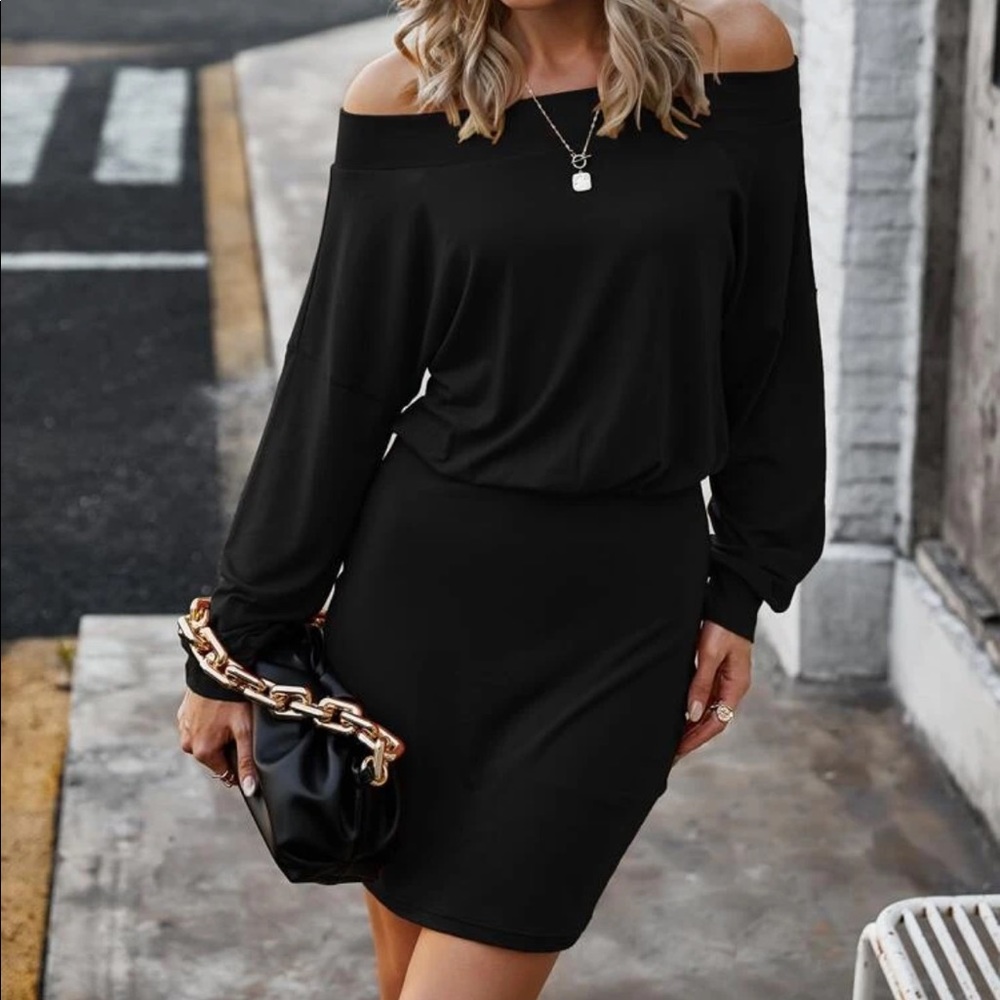 Boho off shoulder fitted mini dress - Picture 4 of 6